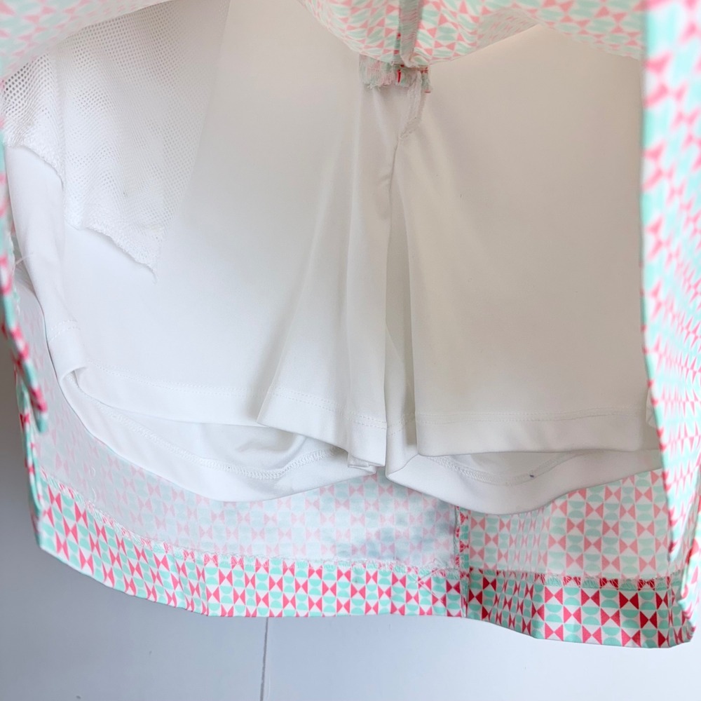 IZOD Golf Womens Geometric Print Skort Pink Mint Green Active Skirt Size‎ 10 - Picture 5 of 9